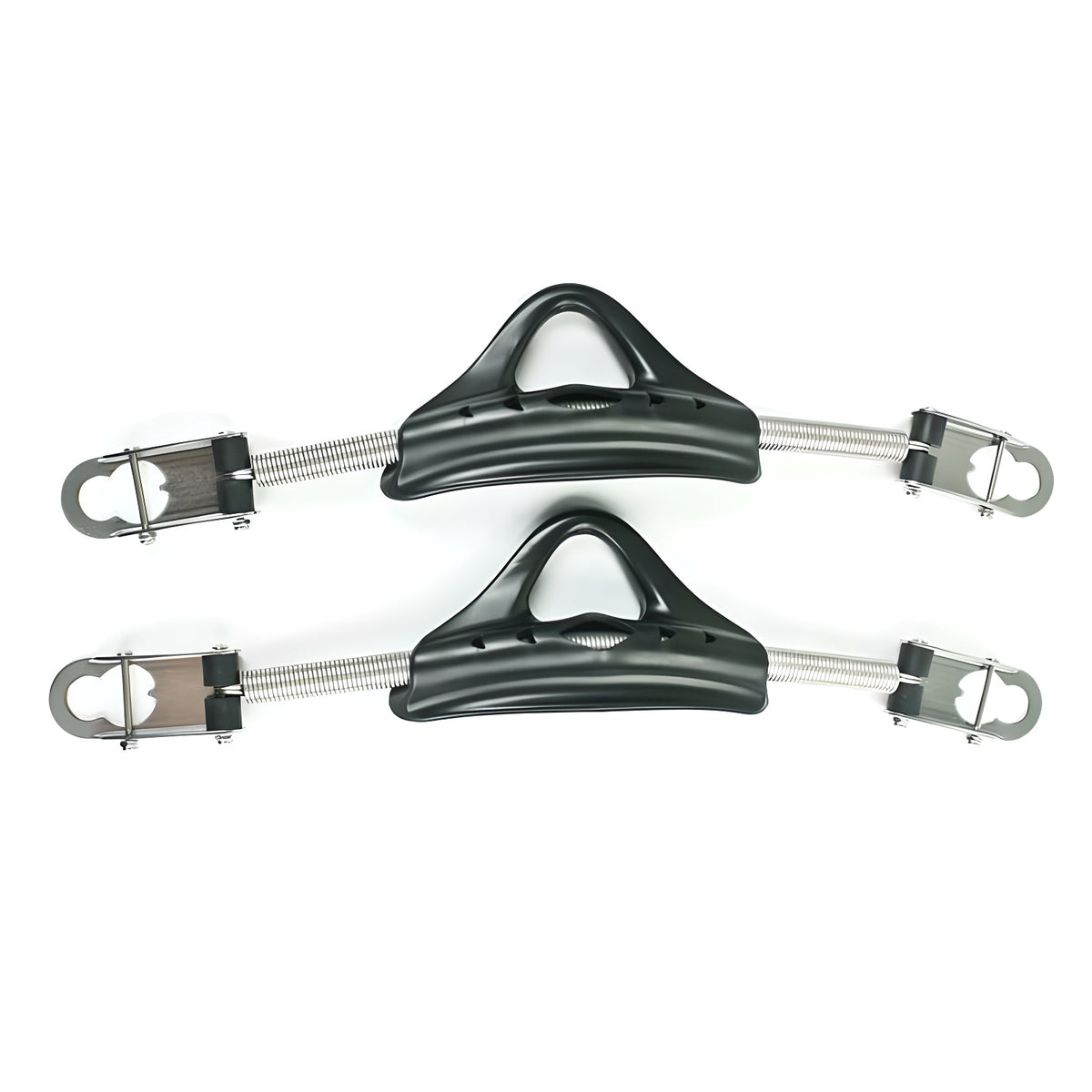 Tecline standard fin spring straps, a pair with rubber heel pads and stainless clips