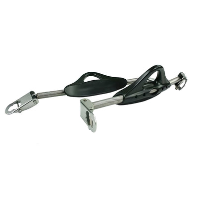 Tecline standard fin spring straps, side view of the heel pads and springs