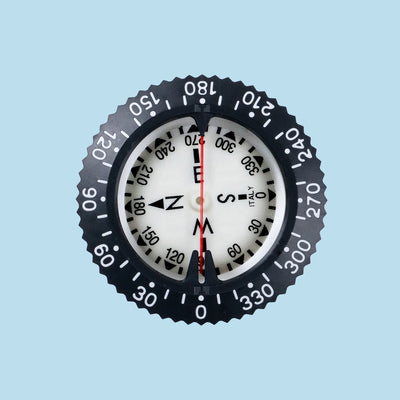 Termo Industria standard compass capsule from above, showing the bezel and card