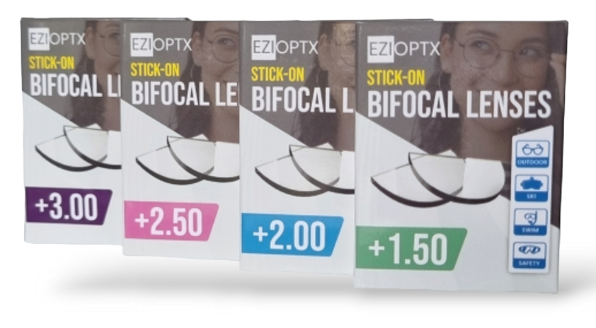 Stick-On Bifocal Lenses