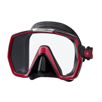 Tusa Freedom HD mask with Metallic Dark Red frame