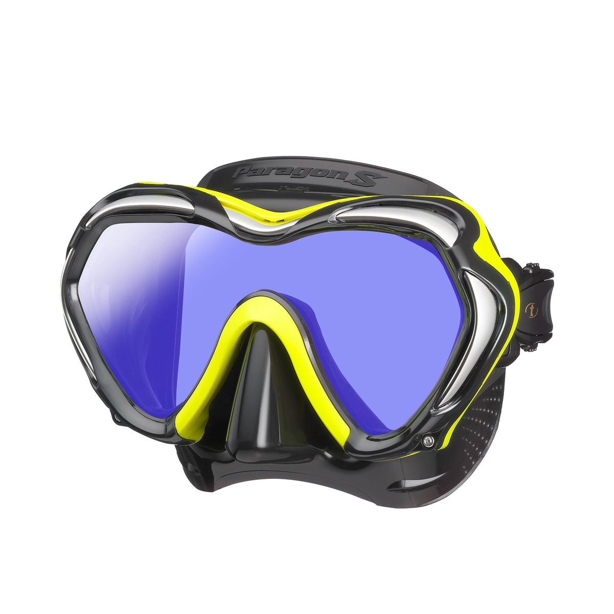 Tusa Paragon S single lens mask with Flash Yellow accents