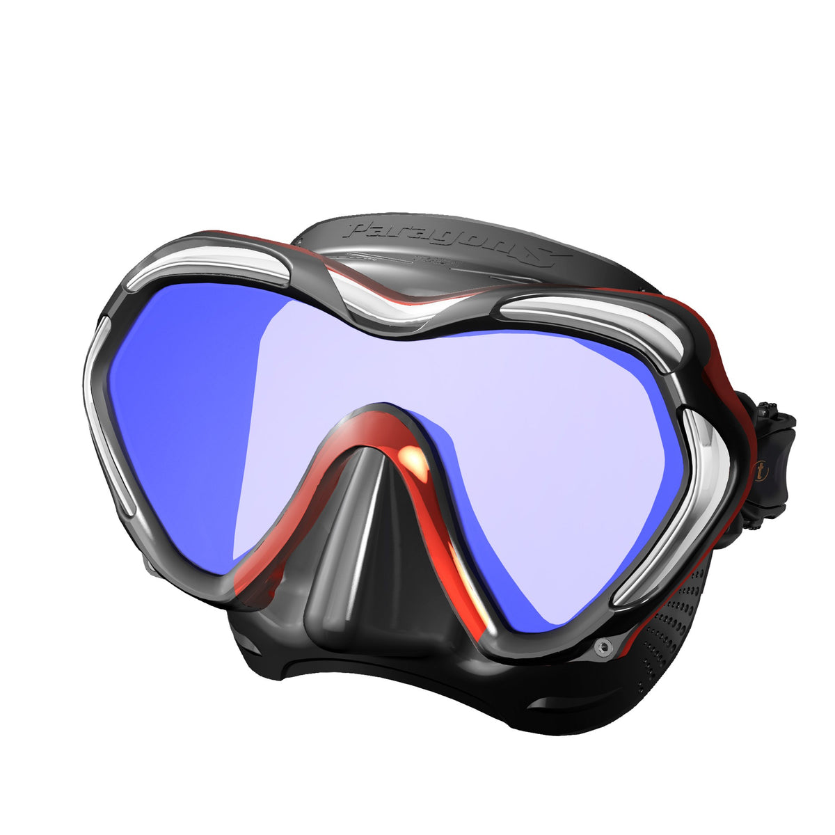 Tusa Paragon S mask with Metallic Dark Red accents