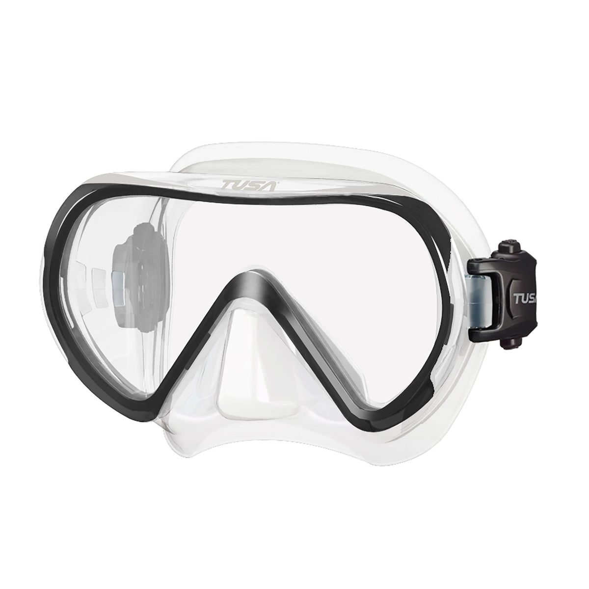Tusa Ino mask with clear skirt and black frame