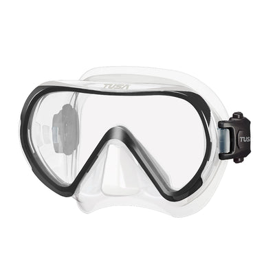 Tusa Ino mask with clear skirt and black frame