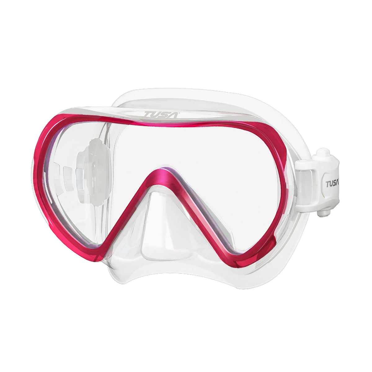 Tusa Ino mask with clear skirt and Bougainvillea Pink frame