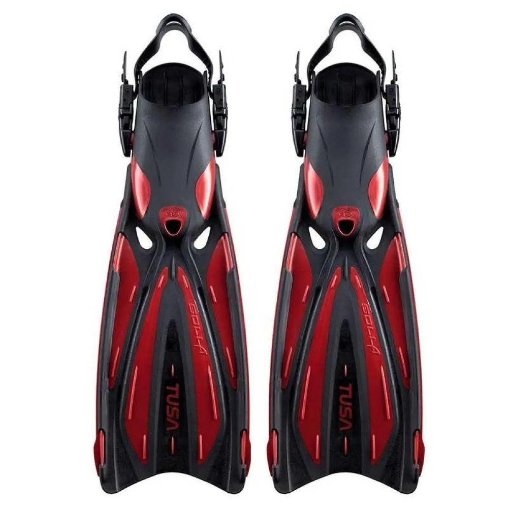 Tusa Solla fins in Metallic Red