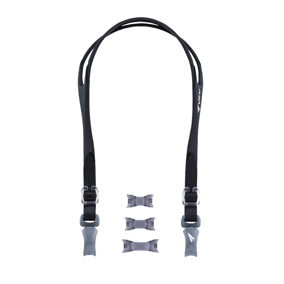 VIEW Platina goggle parts kit with black silicone strap and three nosepieces
