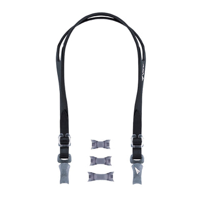 VIEW Platina goggle parts kit with black silicone strap and three nosepieces