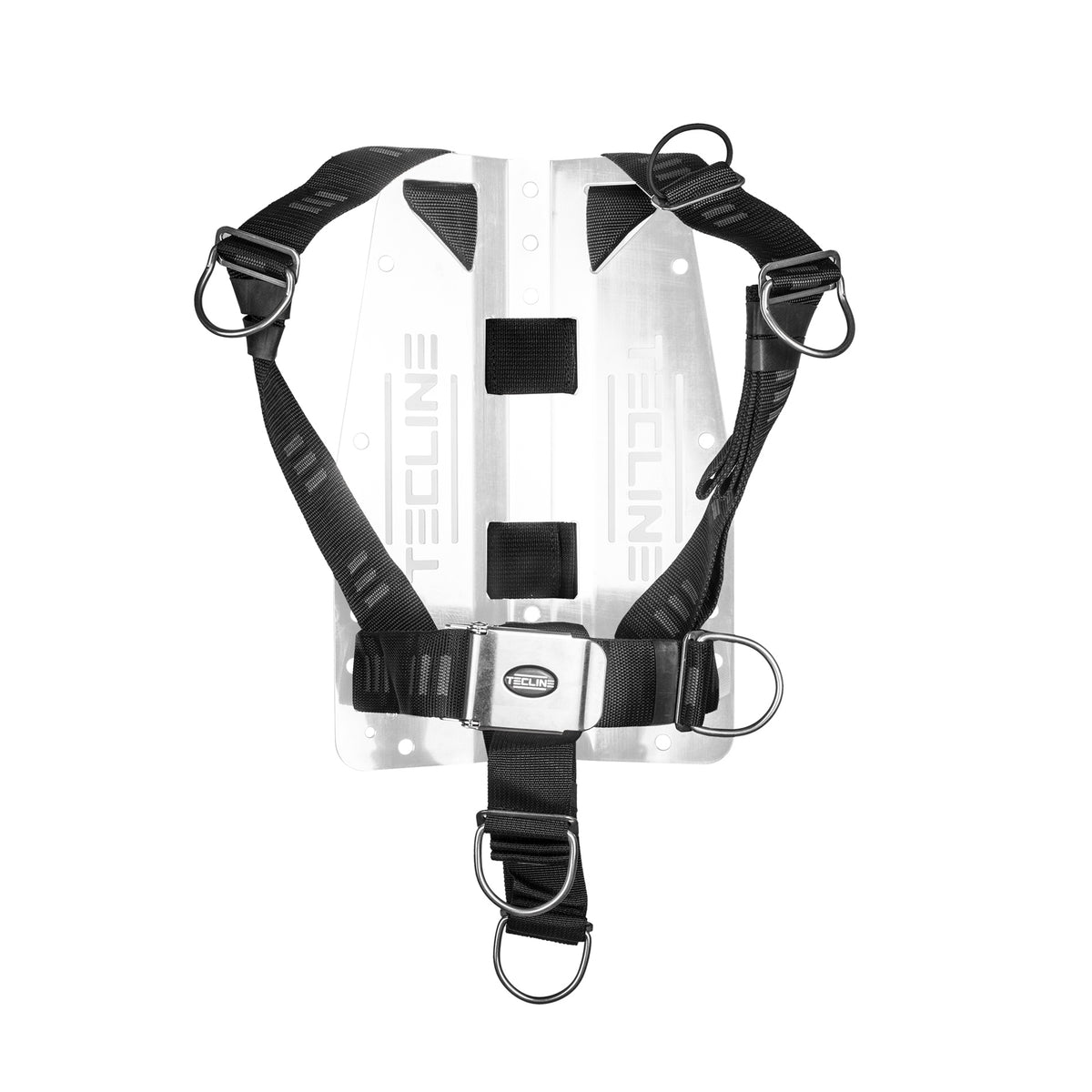 Tecline DIR harness in soft webbing with the Tecline E logo