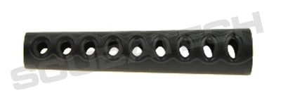 Scubatech black plastic hose protector with inspection holes