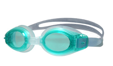 VIEW Imprex Junior kids swim goggles, blue lenses with lime strap