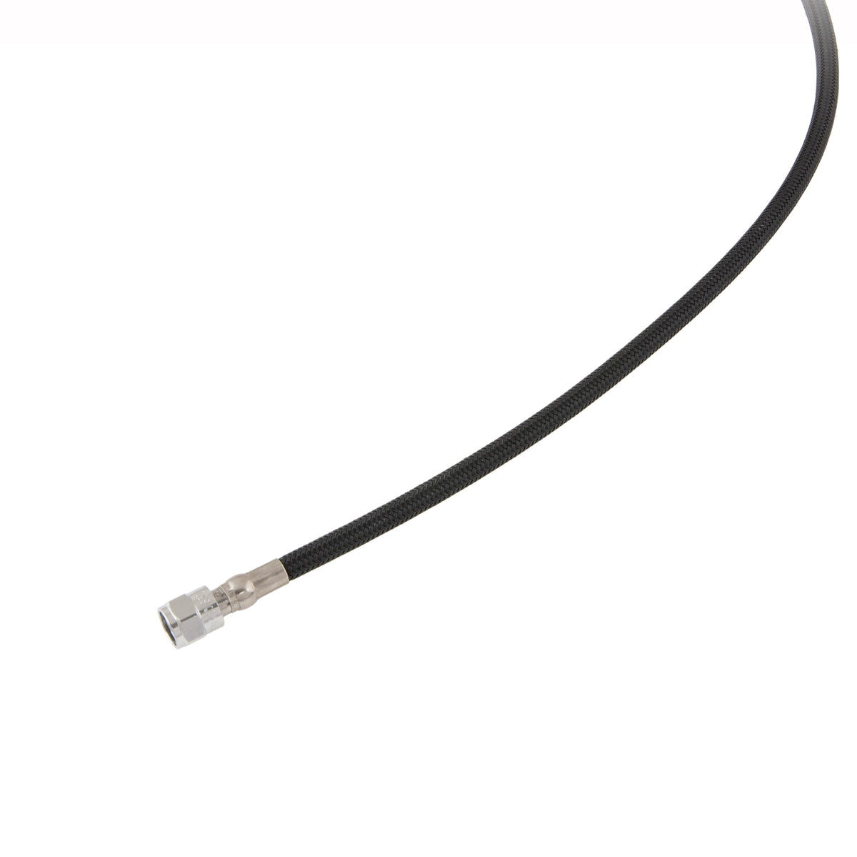 Tecline Proflex braided HP hose in black with gauge fitting