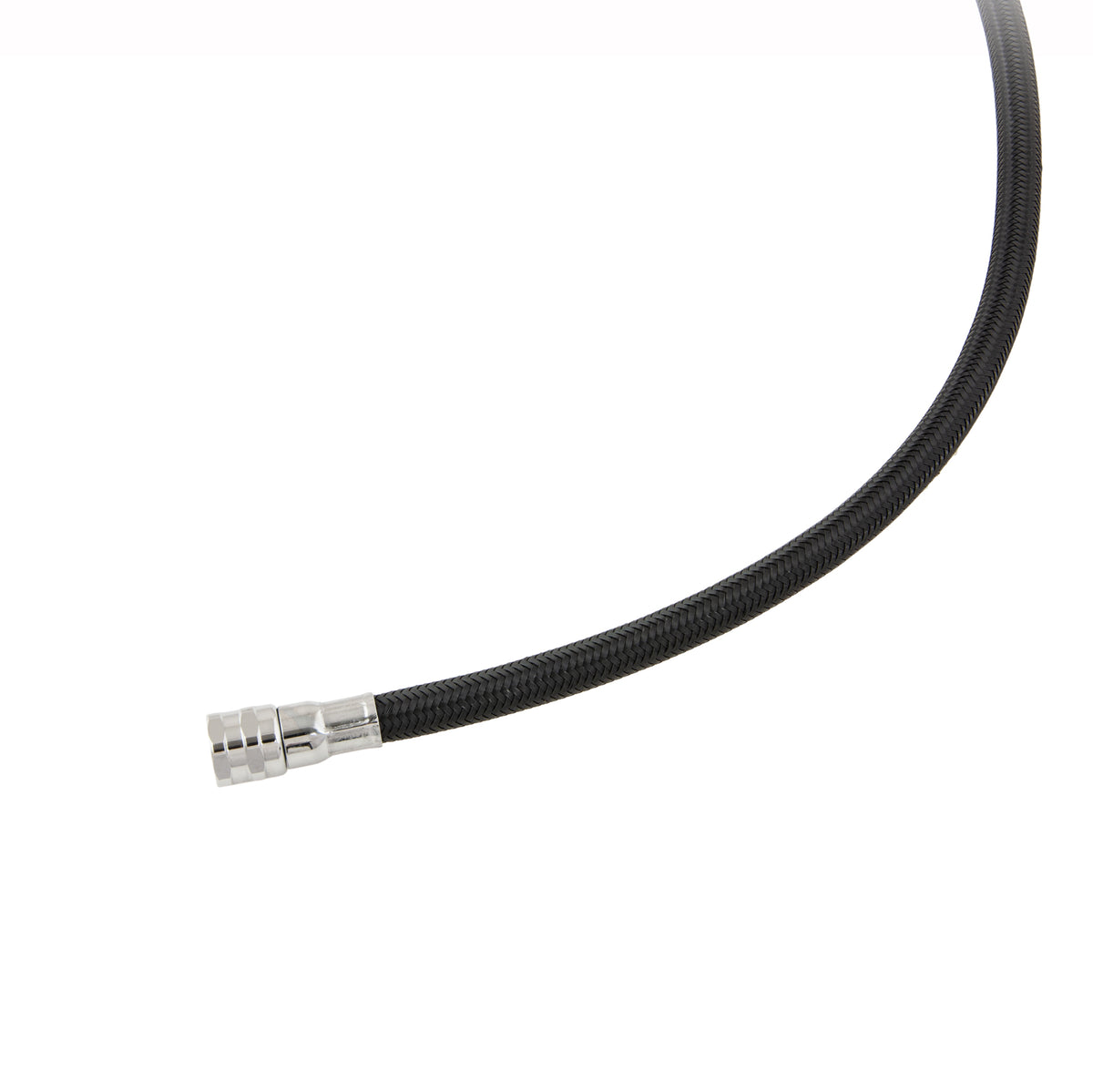 Tecline Proflex braided LP regulator hose in black with fitting
