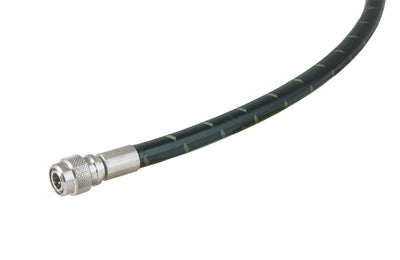 Miflex XT-Tech inflator hose in black with a gold pattern and a quick-disconnect coupling