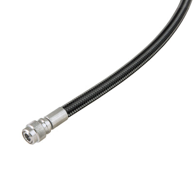 Miflex XTR inflator hose in carbon grey braid, coupling end
