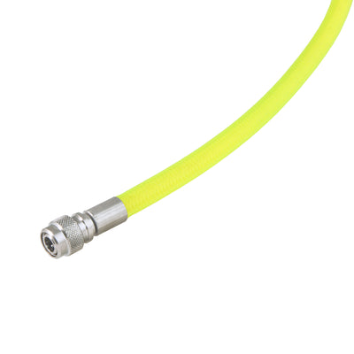Yellow Miflex XTR inflator hose with quick-disconnect coupling