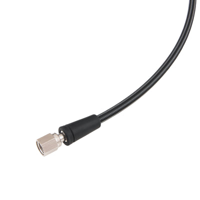 Miflex Carbon HD high pressure hose with gauge fitting and black strain relief