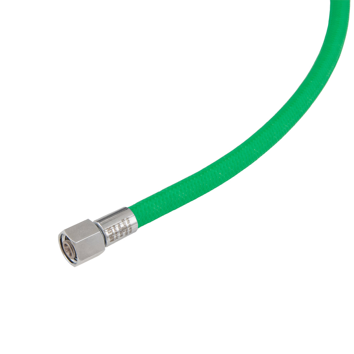 Miflex XTR low pressure regulator hose in black with stainless steel fitting