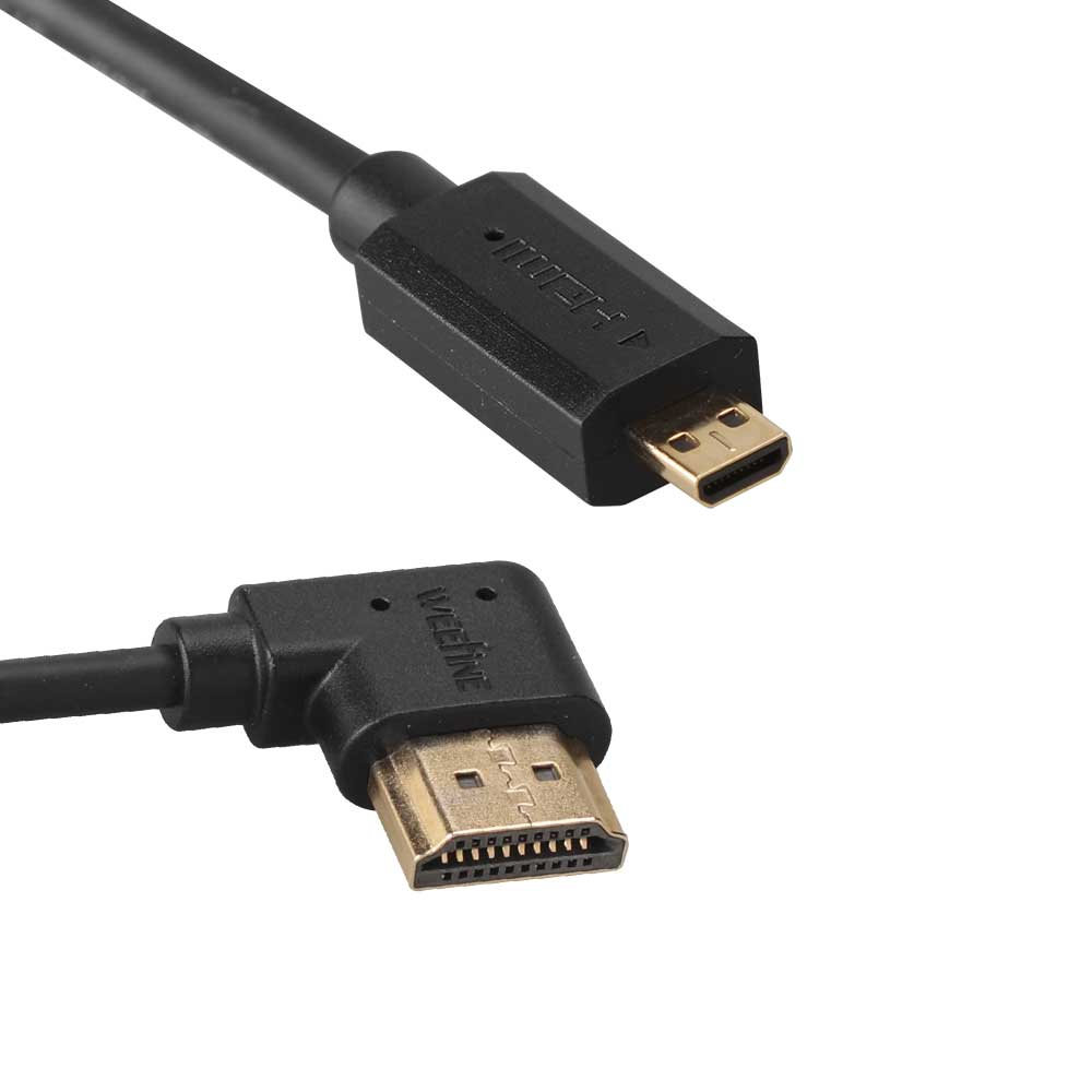 WeeFine internal HDMI cable, micro to full-size angled left