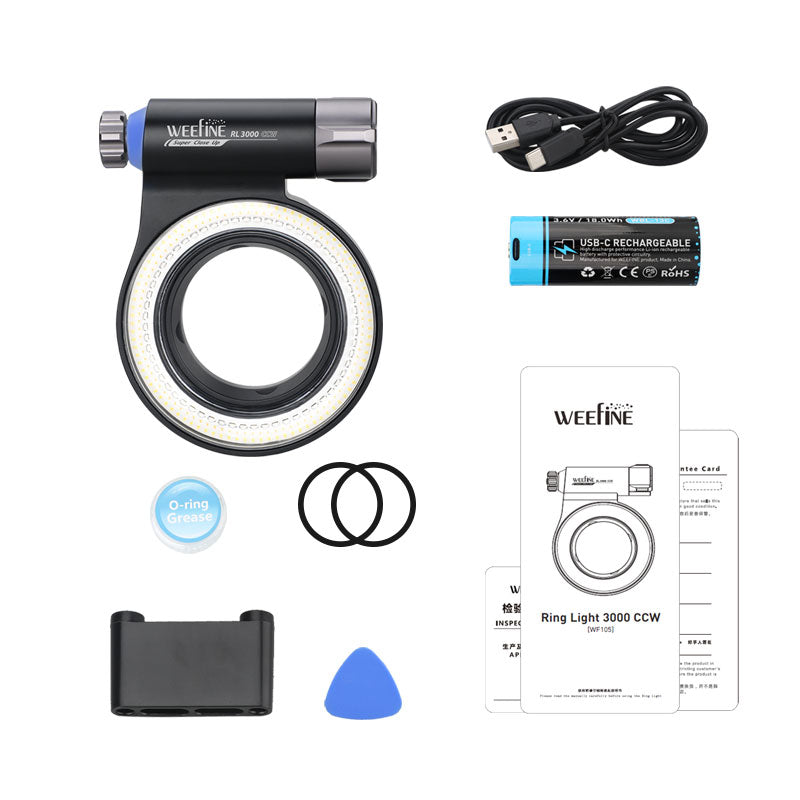 WeeFine Ring Light 3000 CCW box contents