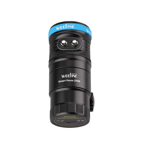 WeeFine Smart Focus 2500 video light, three-quarter view on its mount