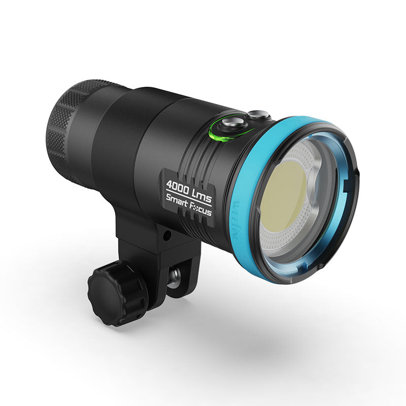 WeeFine Smart Focus 4000 v2 video light, front three-quarter view