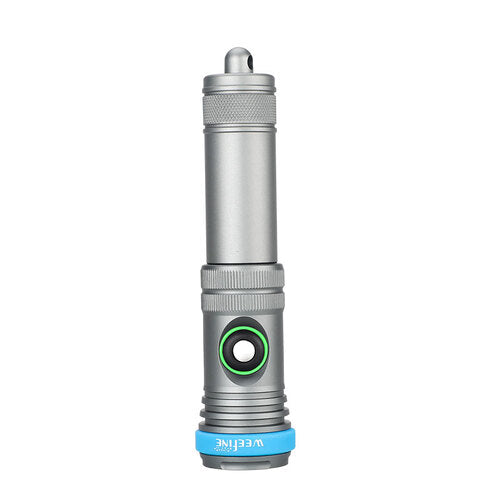 WeeFine SN1500 V2 dive torch, front three-quarter view