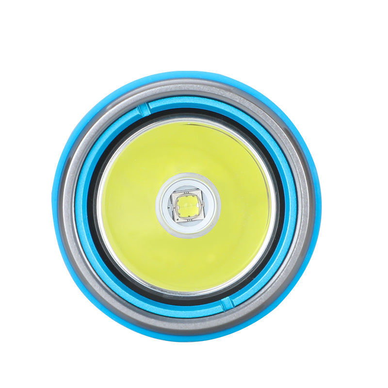 WeeFine SN2200 dive torch, three-quarter side view