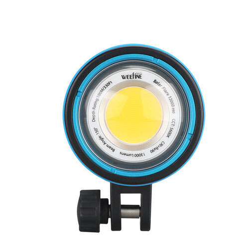 WeeFine Solar Flare 13000 Pro front face showing the COB emitter