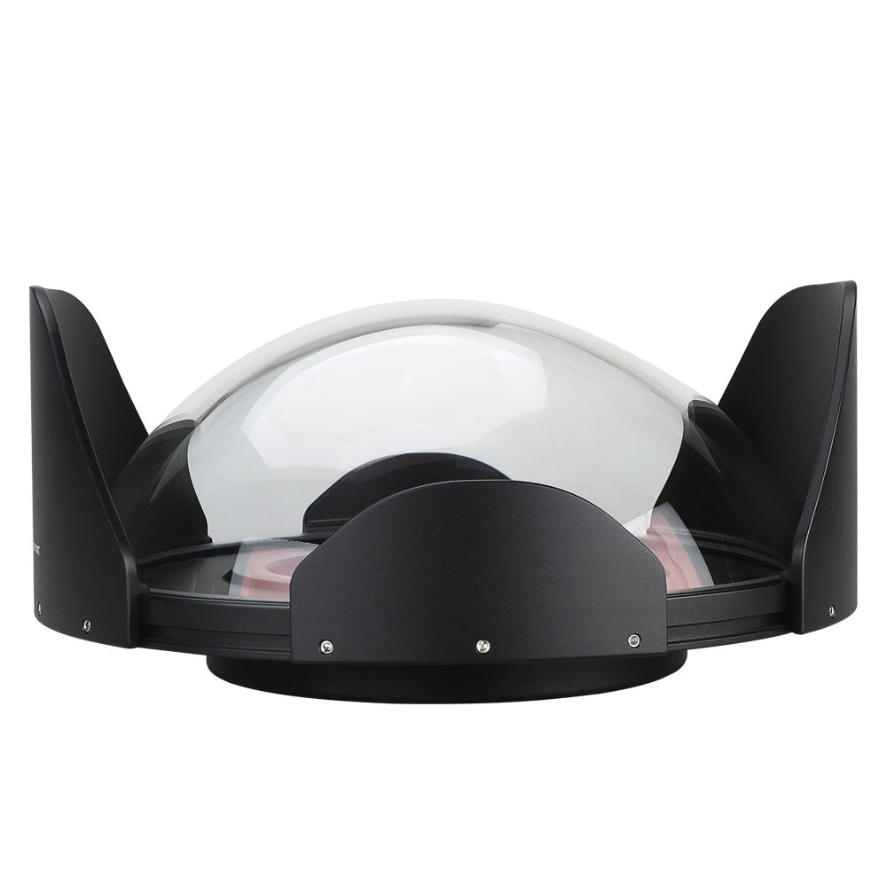 WeeFine WDP230 glass dome port, side view with the shade