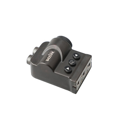 WeeFine WFA03 remote seen from above with its mounting base