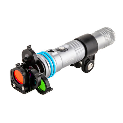 WeeFine WFA62 unit fitted to a Smart Focus light with two filters open