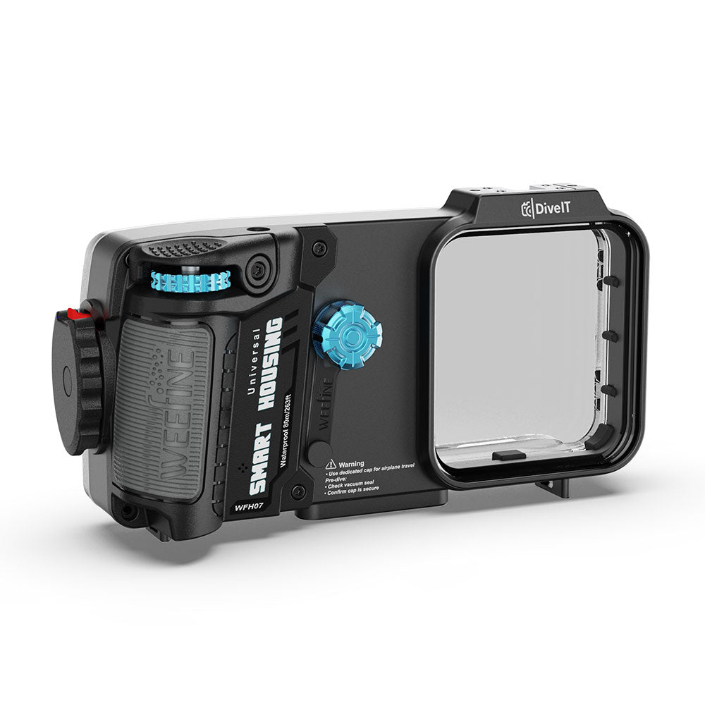 WeeFine WFH07X smartphone housing, front view with the lens port