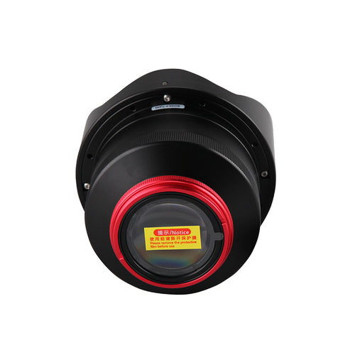 WeeFine WFL09S wide angle macro lens, front three-quarter view