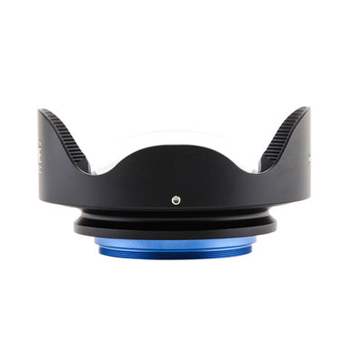 WeeFine WFL12 wet lens in profile, black anodised barrel
