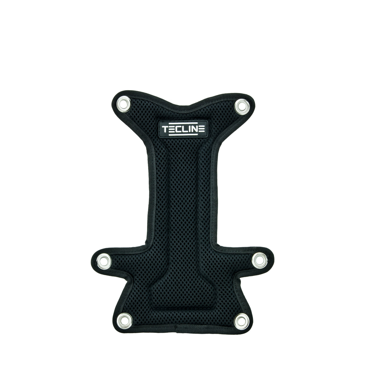 Tecline H MINI backplate soft pad in black, front view