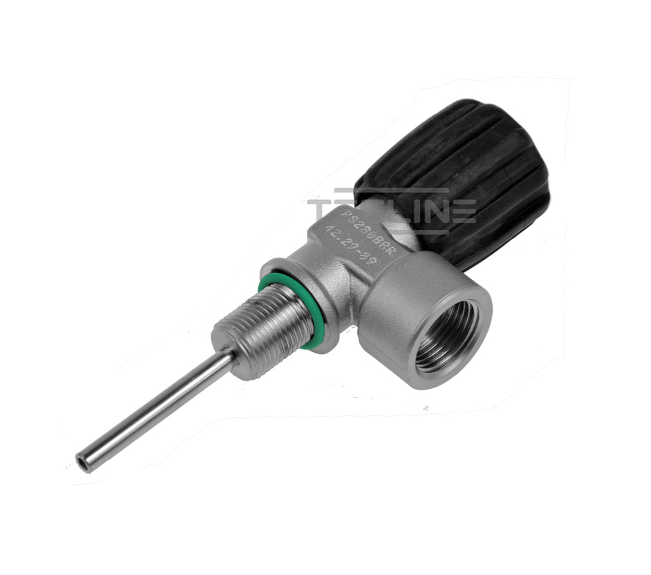 Tecline argon cylinder valve for 0.85 L cylinders with M18x1.5 thread