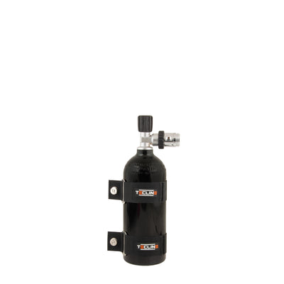 Tecline 1.5 L argon set: black aluminium cylinder with first stage and straps