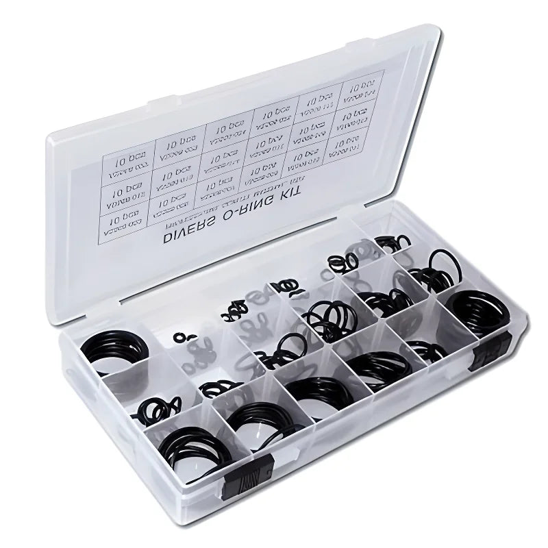 Scubatech large O-ring set in a clear compartment case