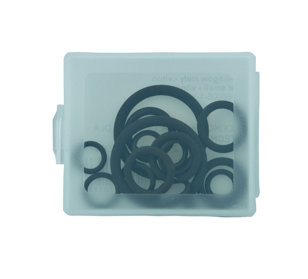 Scubatech small O-ring set of 17 pieces in a clear case